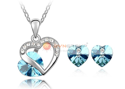 Rhodium Plated | Gemstone Pendant Sets